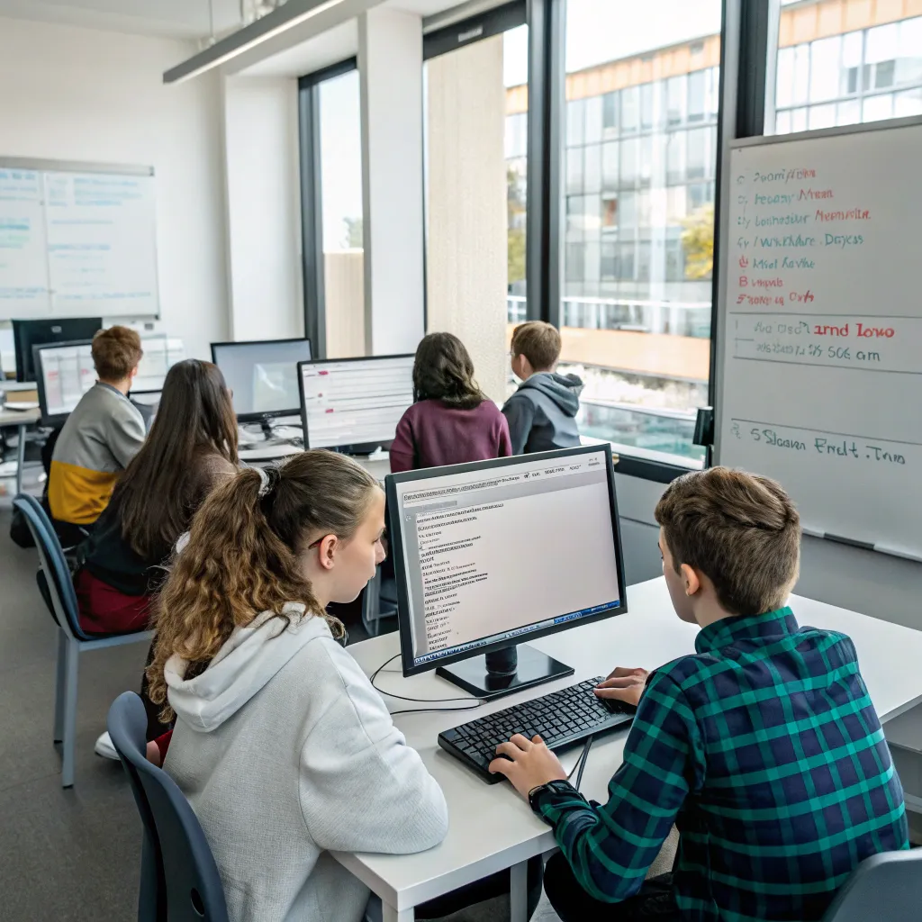 Students learning at Programming School